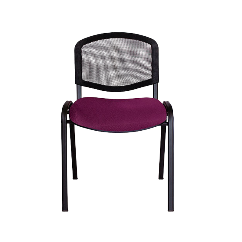 Silla de visita ELLITICO NET Tapiz Respaldo de malla al color de su elección de nuestra colección Malla Furny y asiento tapizado al color de su elección Aura Muebles modelo OHV-2400