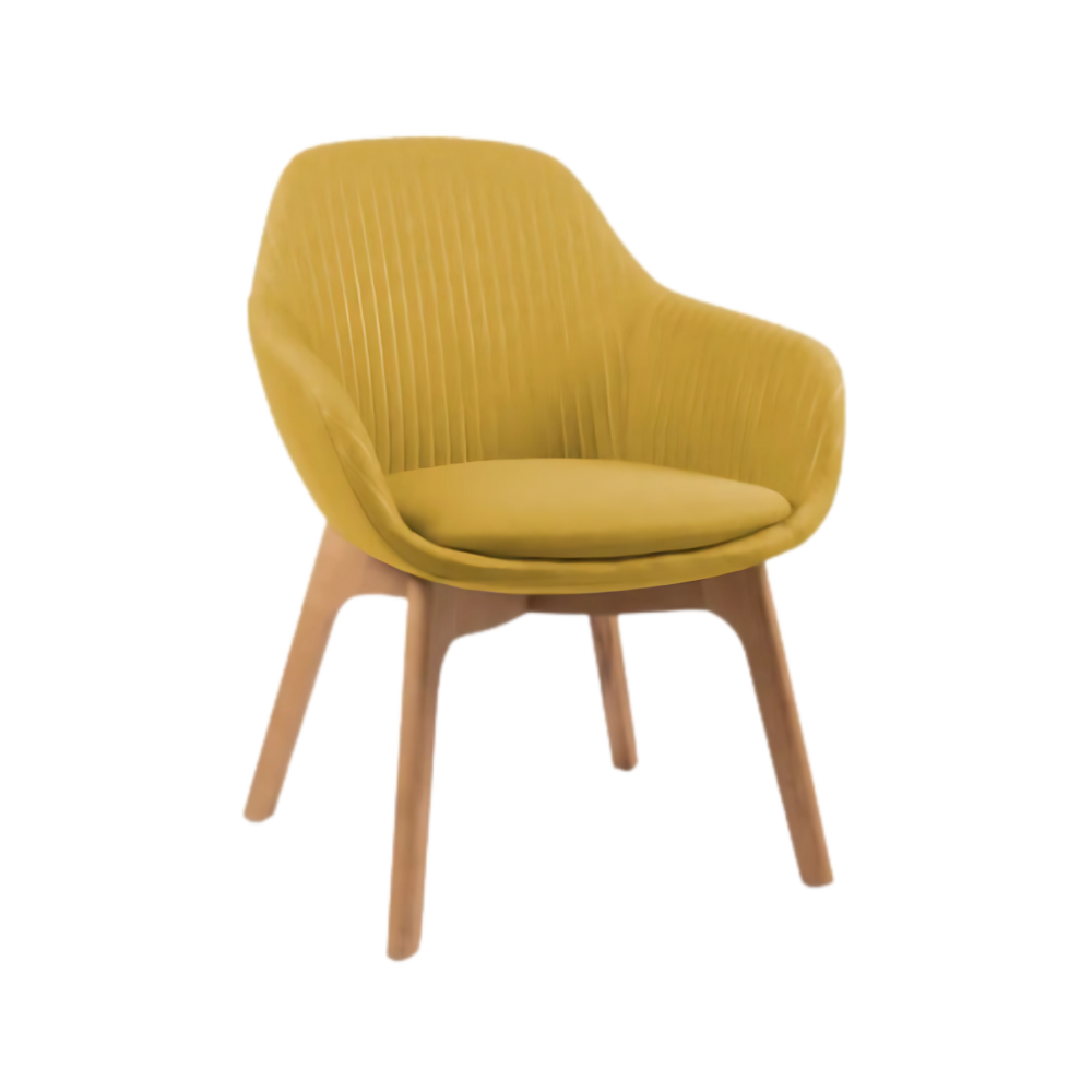 Silla de visita FABRIZIA Asiento respaldo y brazos Armazón de respaldo y brazos interior en madera de triplay compuesto por diversas hojas con espesor de 12 mm Aura Muebles modelo OHM-126