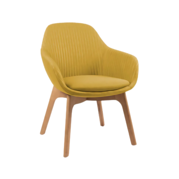 Silla de visita FABRIZIA Asiento respaldo y brazos Armazón de respaldo y brazos interior en madera de triplay compuesto por diversas hojas con espesor de 12 mm Aura Muebles modelo OHM-126