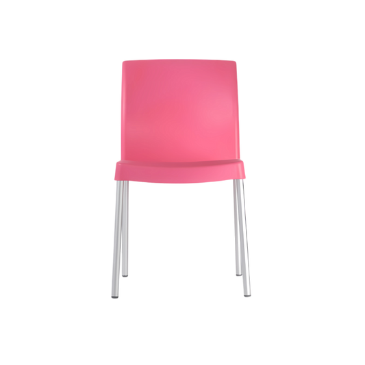 Silla de visita HIT colores Asiento y respaldo Polipropileno (PP) copolímero alto impacto 100% virgen Fluidez 12 Tratamiento UV Non Blush Producción en plástico inyectado Aura Muebles modelo APSHC