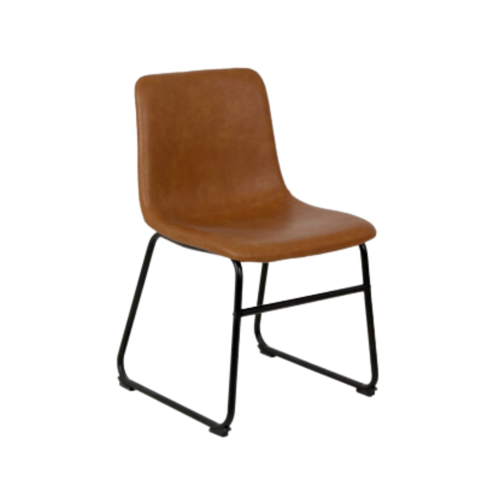 Silla de visita  opción elegante y confortable para cualquier espacio de oficina o sala de espera Con su diseño moderno y ergonómico esta silla ofrece comodidad y estilo color café Aura Muebles modelo IRLANDA