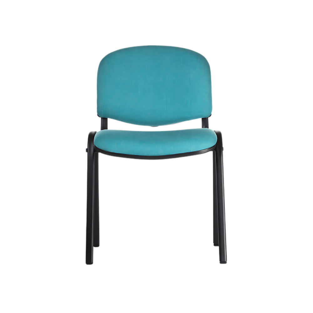 Silla de visita ISO TAPIZADA COLOR Respaldo y asiento Polipropileno (PP) Tapizado en tela polipropileno 100% con resina acrílica Acojinado Poliuretano Dimensionado (PUR) Aura Muebles modelo APITC