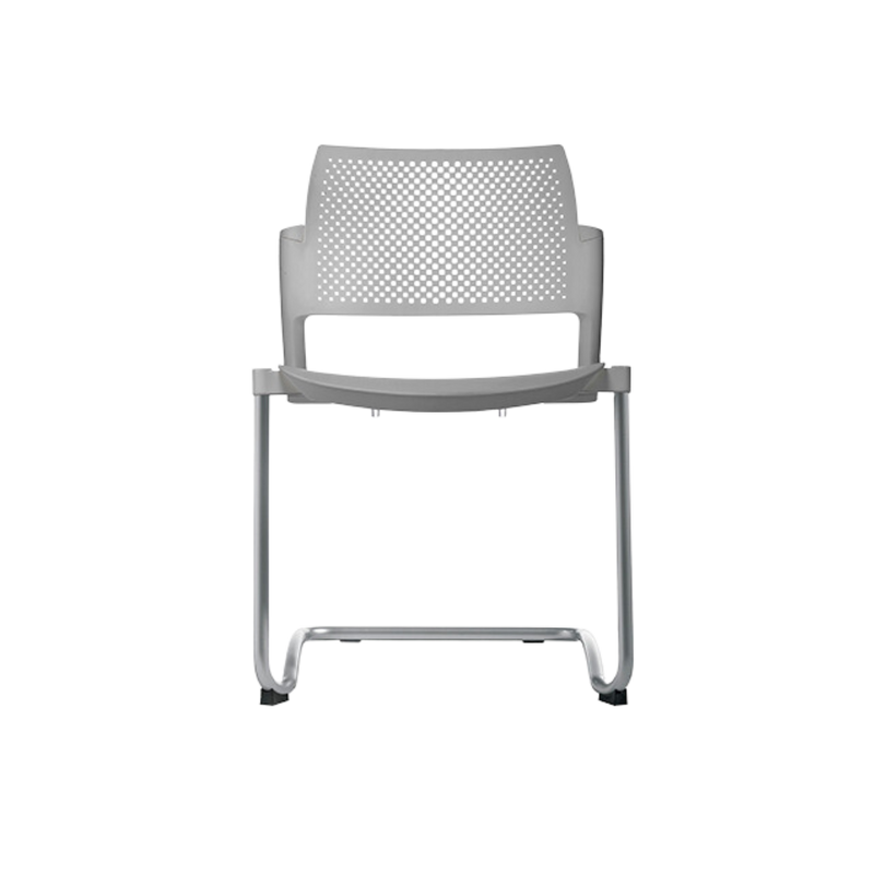 Silla de visita KYOS estructura tipo trineo de acero tubular de 7/8" de diámetro calibre 14 con acabado en pintura epóxica (electrostática) color negro mate o gris Aura Muebles modelo OHV-319