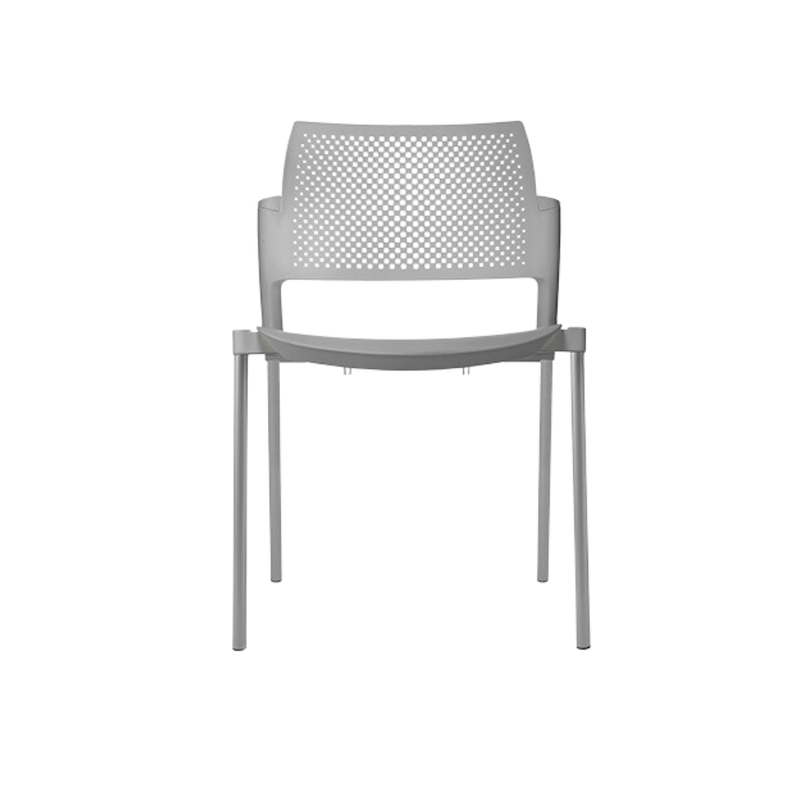 Silla de visita KYOS Estructura De acero tubular de 7/8" de diámetro calibre 14 con acabado en pintura epóxica (electrostática) color negro mate o gris Asiento y respaldo En polipropileno de alta resistencia y duración Aura Muebles OHV-310