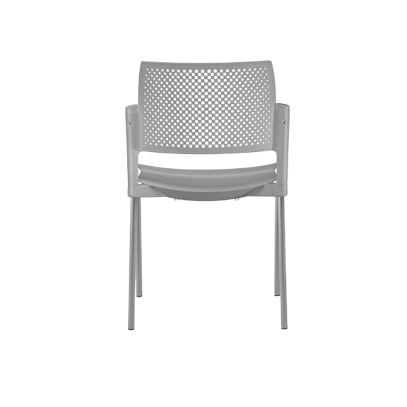 Silla de visita KYOS Estructura De acero tubular de 7/8" de diámetro calibre 14 con acabado en pintura epóxica (electrostática) color negro mate o gris Asiento y respaldo En polipropileno de alta resistencia y duración Aura Muebles OHV-310