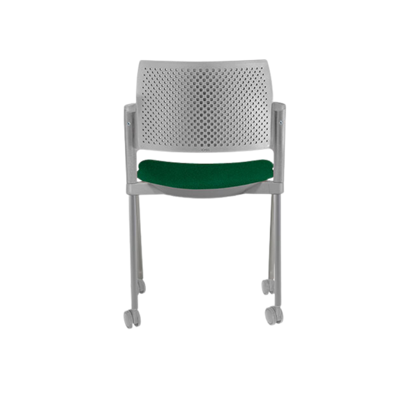 Silla de visita KYOS asiento y respaldo de hule espuma de poliuretano inyectado flexible con densidad de 60 kgs/m3 con retardante a la flama y alta resilencia Aura Muebles modelo OHV-330