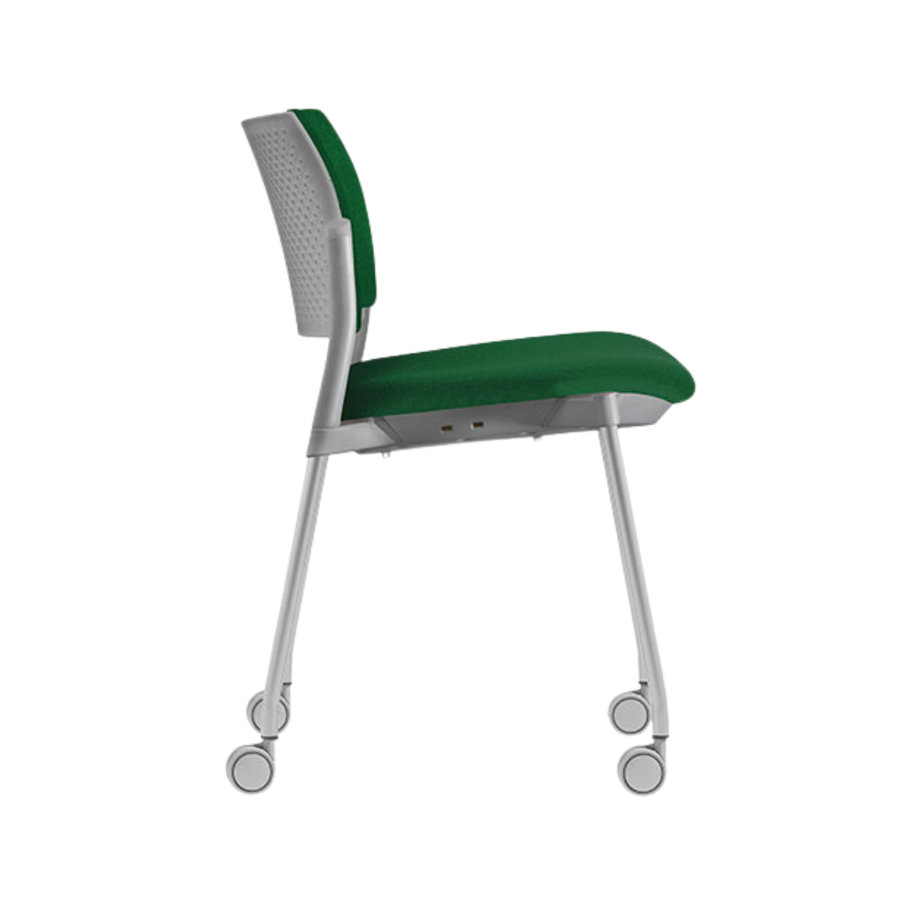 Silla de visita KYOS asiento y respaldo de hule espuma de poliuretano inyectado flexible con densidad de 60 kgs/m3 con retardante a la flama y alta resilencia Aura Muebles modelo OHV-330