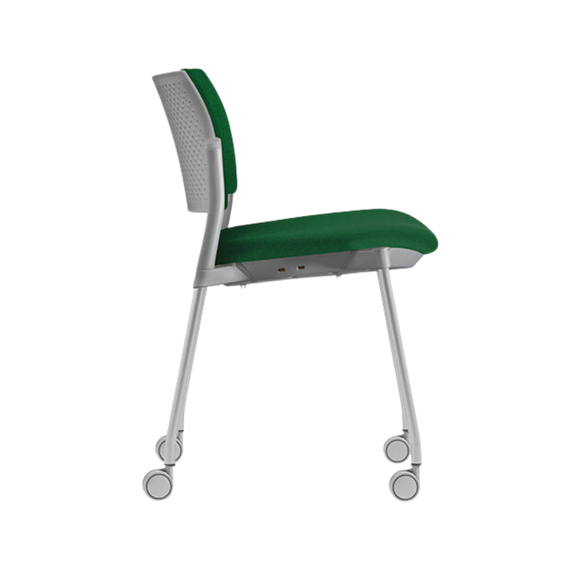 Silla de visita KYOS asiento y respaldo de hule espuma de poliuretano inyectado flexible con densidad de 60 kgs/m3 con retardante a la flama y alta resilencia Aura Muebles modelo OHV-330