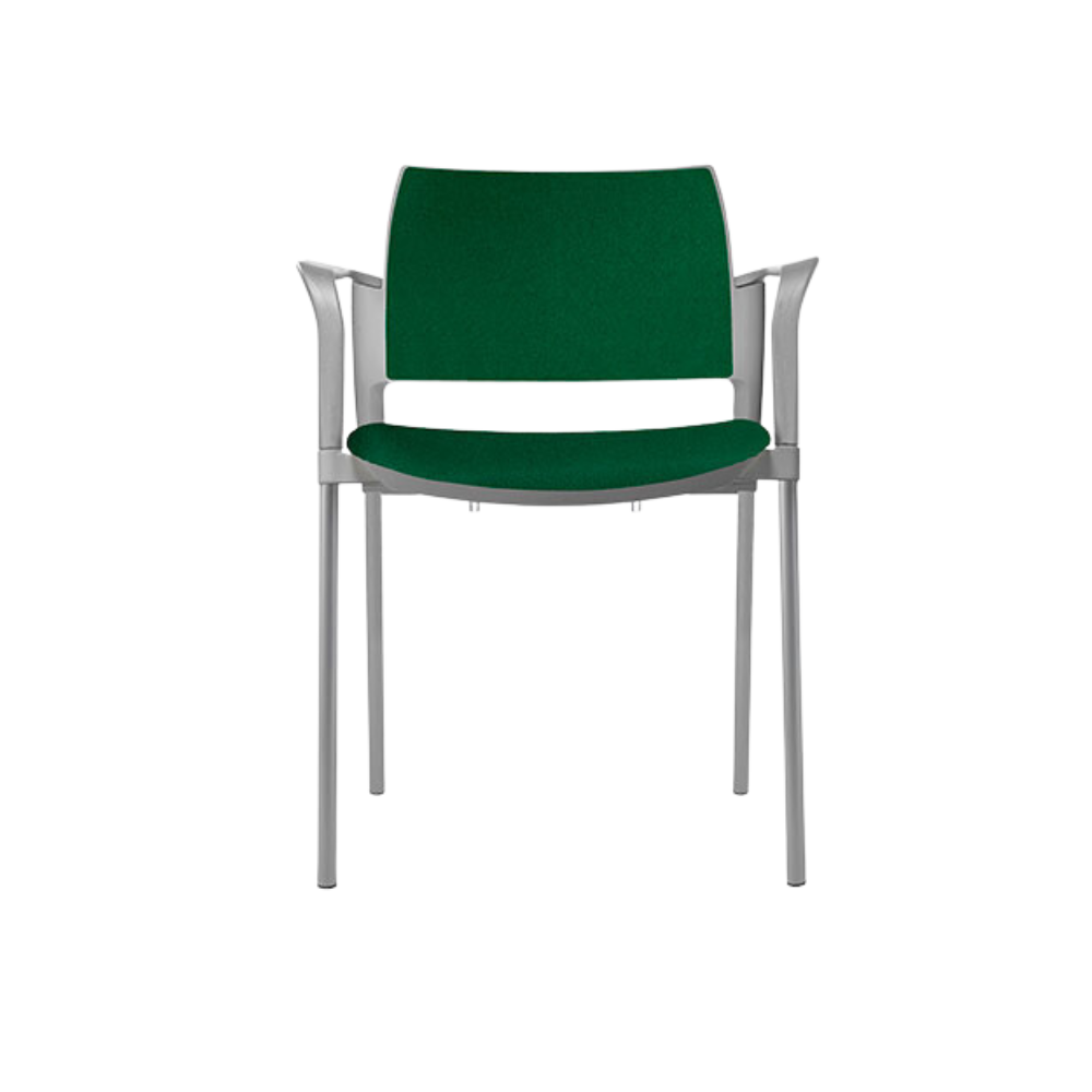 Silla de visita KYOS asiento y respaldo de hule espuma de poliuretano inyectado flexible con densidad de 60 kgs/m3 con retardante a la flama y alta resilencia Aura Muebles modelo OHV-331