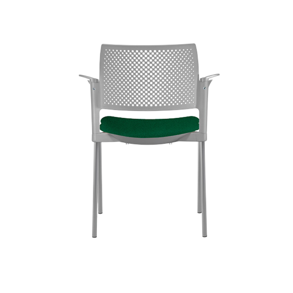 Silla de visita KYOS asiento de hule espuma de poliuretano inyectado flexible con densidad de 60 kgs/m3 con retardante a la flama y alta resilencia Aura Muebles modelo OHV-349