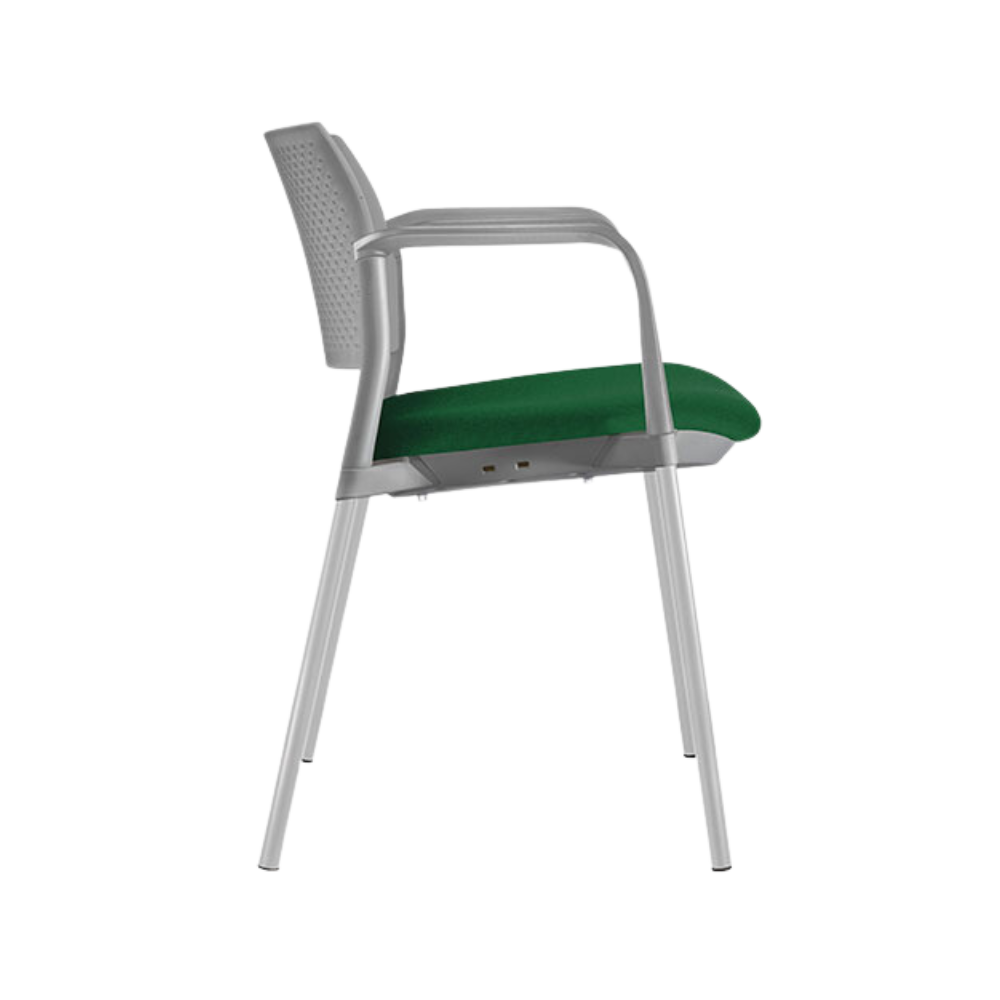 Silla de visita KYOS asiento de hule espuma de poliuretano inyectado flexible con densidad de 60 kgs/m3 con retardante a la flama y alta resilencia Aura Muebles modelo OHV-349