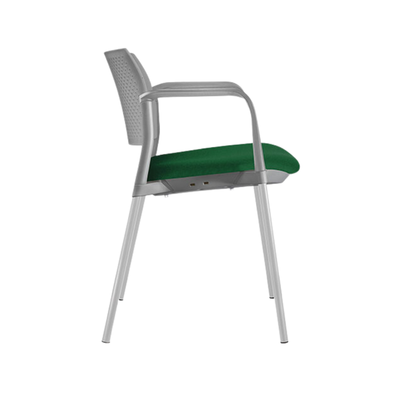 Silla de visita KYOS asiento de hule espuma de poliuretano inyectado flexible con densidad de 60 kgs/m3 con retardante a la flama y alta resilencia Aura Muebles modelo OHV-349