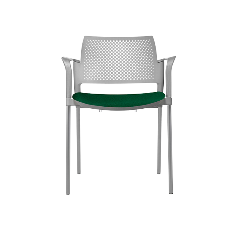 Silla de visita KYOS asiento de hule espuma de poliuretano inyectado flexible con densidad de 60 kgs/m3 con retardante a la flama y alta resilencia Aura Muebles modelo OHV-349