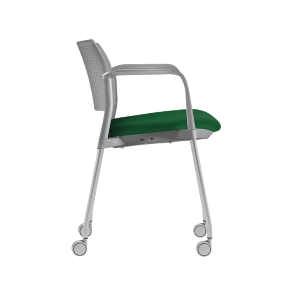 Silla de visita KYOS asiento de hule espuma de poliuretano inyectado flexible con densidad de 60 kgs/m3 con retardante a la flama y alta resilencia Aura Muebles modelo OHV-350
