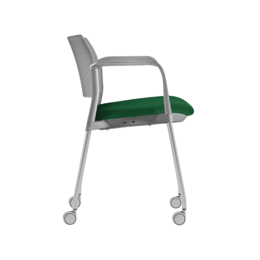 Silla de visita KYOS asiento de hule espuma de poliuretano inyectado flexible con densidad de 60 kgs/m3 con retardante a la flama y alta resilencia Aura Muebles modelo OHV-350