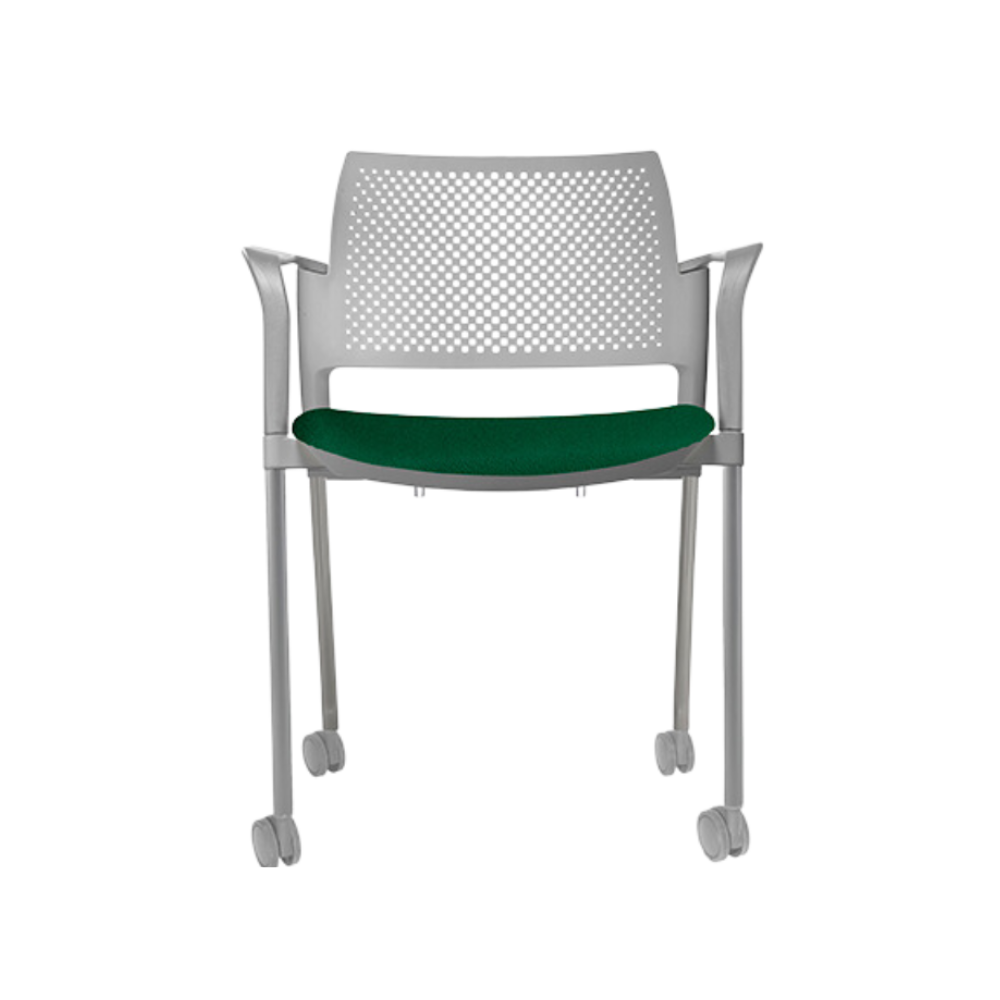 Silla de visita KYOS asiento de hule espuma de poliuretano inyectado flexible con densidad de 60 kgs/m3 con retardante a la flama y alta resilencia Aura Muebles modelo OHV-350