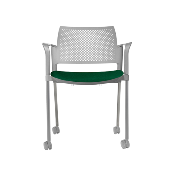 Silla de visita KYOS asiento de hule espuma de poliuretano inyectado flexible con densidad de 60 kgs/m3 con retardante a la flama y alta resilencia Aura Muebles modelo OHV-350