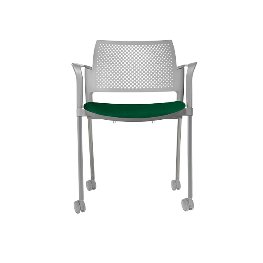 Silla de visita KYOS asiento de hule espuma de poliuretano inyectado flexible con densidad de 60 kgs/m3 con retardante a la flama y alta resilencia Aura Muebles modelo OHV-350