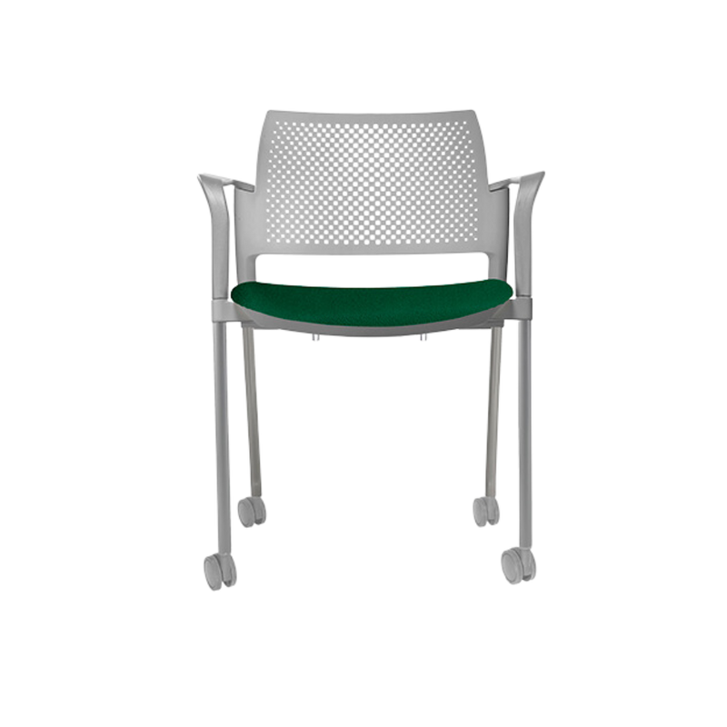 Silla de visita KYOS asiento de hule espuma de poliuretano inyectado flexible con densidad de 60 kgs/m3 con retardante a la flama y alta resilencia Aura Muebles modelo OHV-350