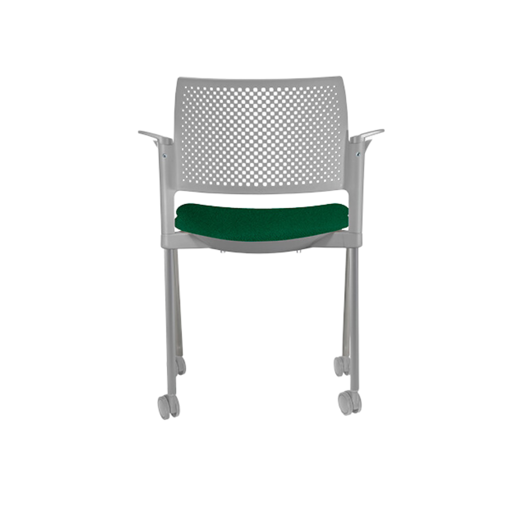 Silla de visita KYOS asiento de hule espuma de poliuretano inyectado flexible con densidad de 60 kgs/m3 con retardante a la flama y alta resilencia Aura Muebles modelo OHV-350