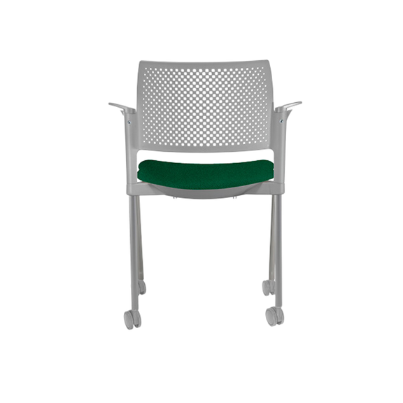 Silla de visita KYOS asiento de hule espuma de poliuretano inyectado flexible con densidad de 60 kgs/m3 con retardante a la flama y alta resilencia Aura Muebles modelo OHV-350