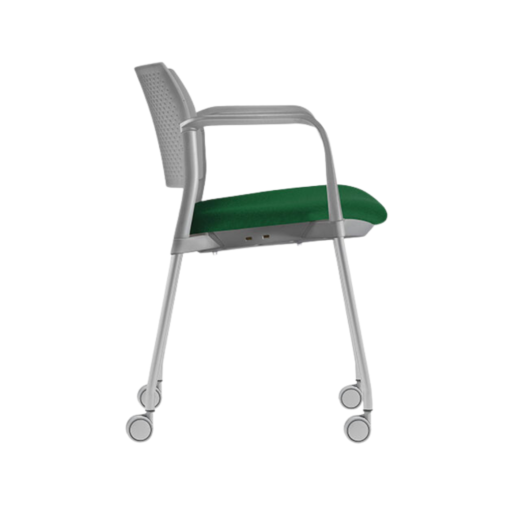 Silla de visita KYOS asiento de hule espuma de poliuretano inyectado flexible con densidad de 60 kgs/m3 con retardante a la flama y alta resilencia Aura Muebles modelo OHV-350