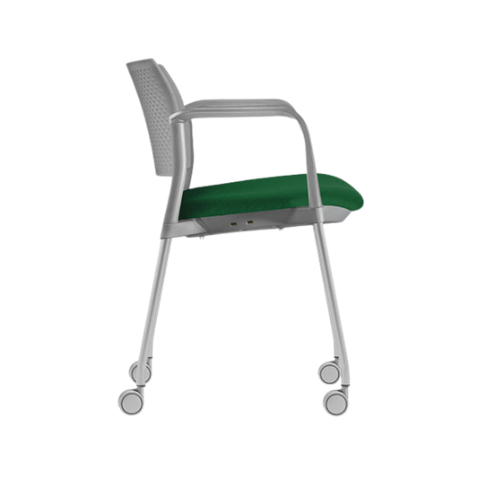 Silla de visita KYOS asiento de hule espuma de poliuretano inyectado flexible con densidad de 60 kgs/m3 con retardante a la flama y alta resilencia Aura Muebles modelo OHV-350