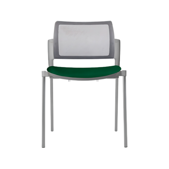Silla de visita KYOS estructura de acero tubular de 7/8" de diámetro calibre 14 con acabado en pintura epóxica (electrostática) color negro mate o gris Aura Muebles modelo OHV-365