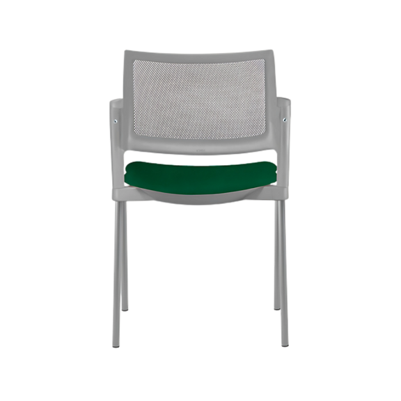 Silla de visita KYOS estructura de acero tubular de 7/8" de diámetro calibre 14 con acabado en pintura epóxica (electrostática) color negro mate o gris Aura Muebles modelo OHV-365