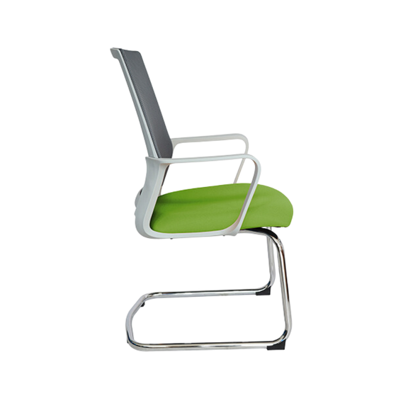 Silla de visita SLING plus Respaldo En malla de diseño ergonómico Asiento Hule espuma laminado flexible con densidad de 30 kgs/m3 y alta resistencia Aura Muebles modelo OHV-94 color Gris