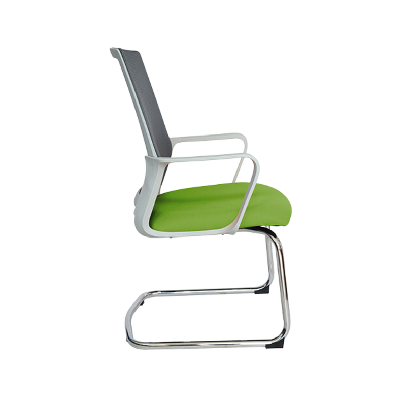 Silla de visita SLING plus Respaldo En malla de diseño ergonómico Asiento Hule espuma laminado flexible con densidad de 30 kgs/m3 y alta resistencia Aura Muebles modelo OHV-94 color Gris