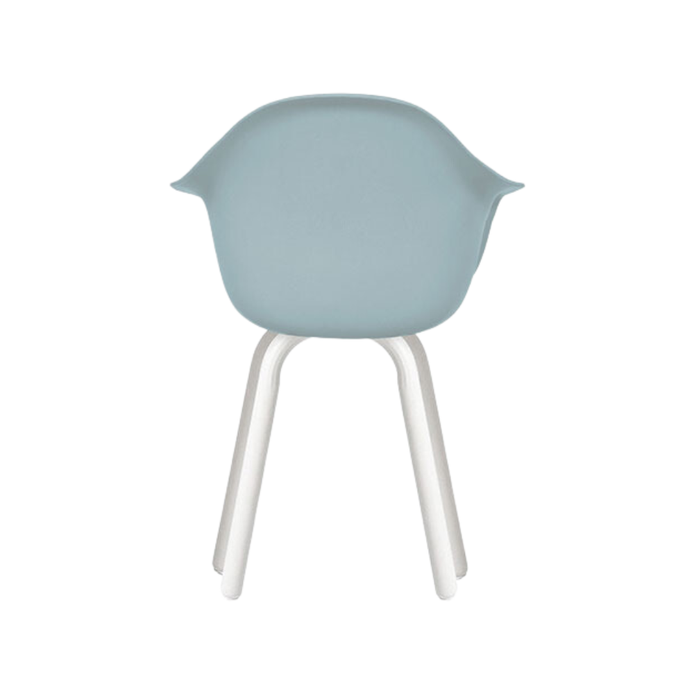 Silla de visita PENGUIN Respaldo asiento y brazos De una sola pieza en polipropileno con fibra de vidrio de alta resistencia y duración Patas De dos piezas en acero tubular redondo con acabado de pintura epóxica Aura Muebles modelo OHV-7067F