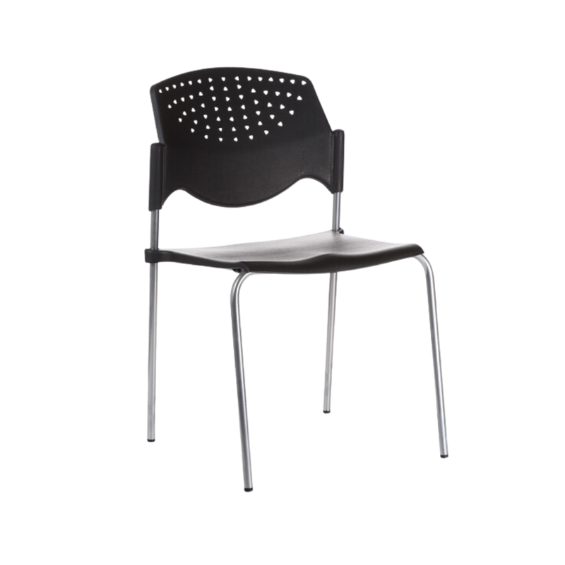 Silla de visita Asiento y respaldo Polipropileno (PP) copolímero alto impacto 100% virgen Aura Muebles modelo POLA