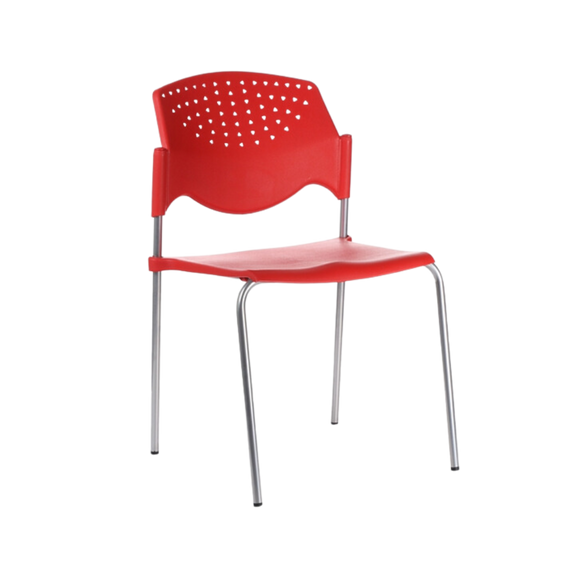 Silla de visita Asiento y respaldo Polipropileno (PP) copolímero alto impacto 100% virgen Aura Muebles modelo POLA