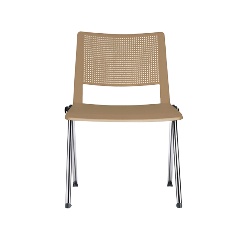 Silla de visita REVOLUTION Estructura De acero tubular de 1" de diámetro calibre 16 con terminado en cromo Respaldo asiento y brazos En dos piezas en polipropileno de alta resistencia y duración Aura Muebles modelo OHV-86 cromada