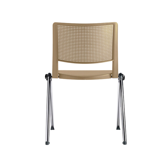 Silla de visita REVOLUTION Estructura De acero tubular de 1" de diámetro calibre 16 con terminado en cromo Respaldo asiento y brazos En dos piezas en polipropileno de alta resistencia y duración Aura Muebles modelo OHV-86 cromada