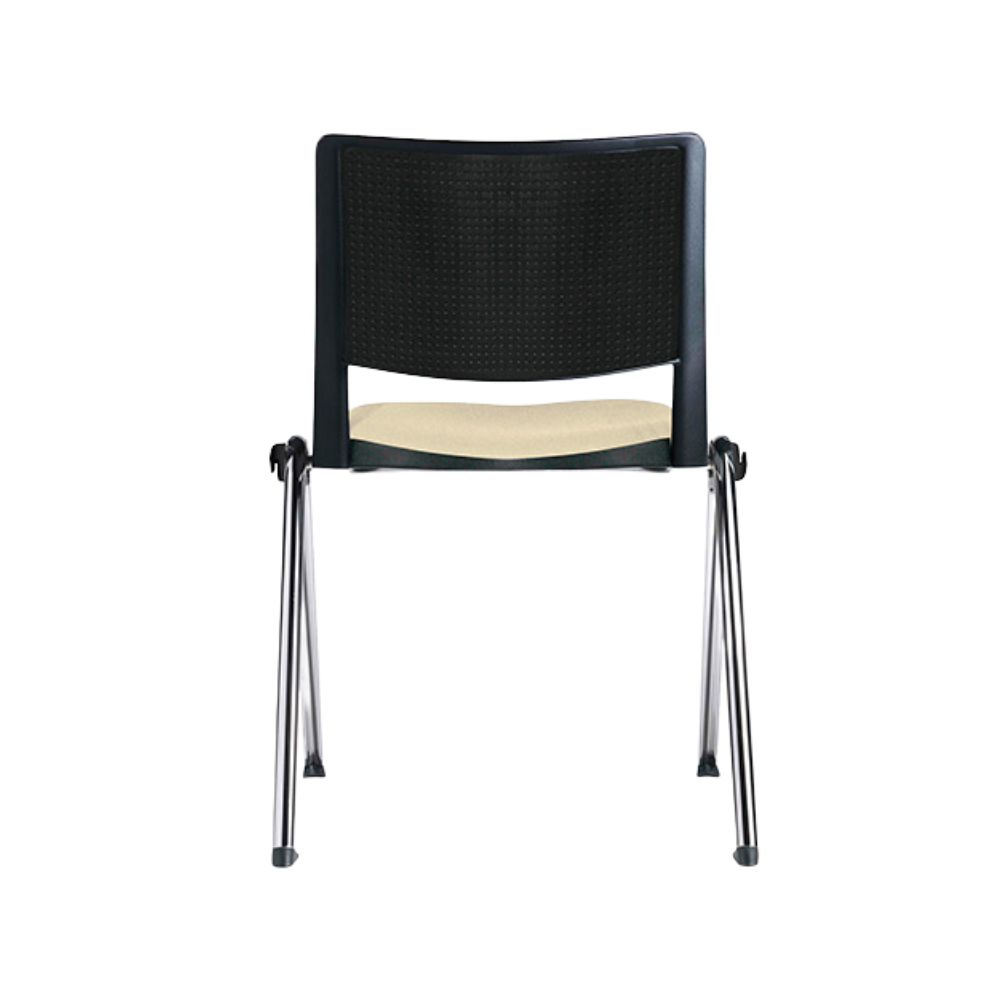 Silla de visita REVOLUTION hule espuma laminado flexible con 24 kgs/m3 de densidad en el asiento y hule espuma de poliuretano inyectado con 60 kgs/m3 de densidad con retardante a la flama en el asiento Aura Muebles modelo OHV-88 cromada