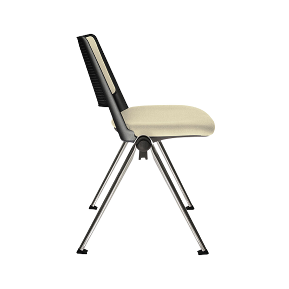 Silla de visita REVOLUTION hule espuma laminado flexible con 24 kgs/m3 de densidad en el asiento y hule espuma de poliuretano inyectado con 60 kgs/m3 de densidad con retardante a la flama en el asiento Aura Muebles modelo OHV-88 cromada