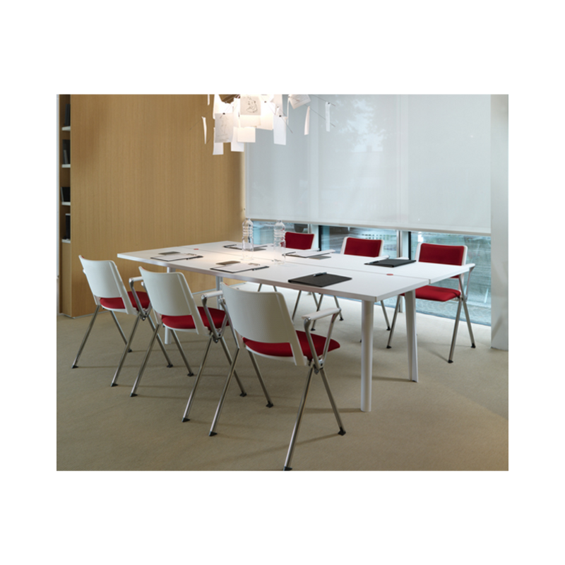 Silla de visita REVOLUTION hule espuma laminado flexible con 24 kgs/m3 de densidad en el asiento y hule espuma de poliuretano inyectado con 60 kgs/m3 de densidad con retardante a la flama en el asiento Aura Muebles modelo OHV-88 cromada