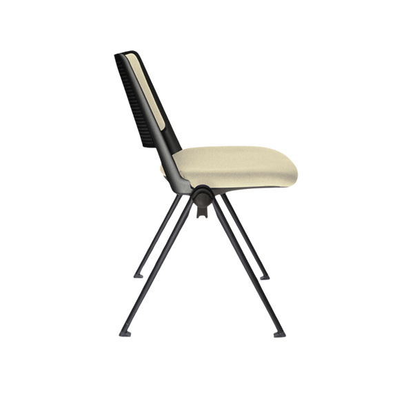 Silla de visita REVOLUTION Estructura De acero tubular de 1" de diámetro calibre 16 con acabado en pintura epóxica (electrostática) color negro o gris Aura Muebles modelo OHV-88