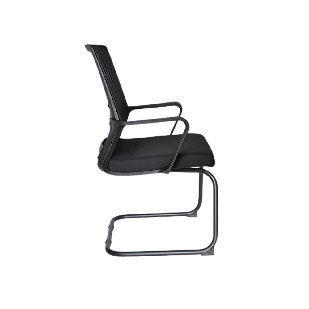 Descubre la silla de visita modelo Sling OHV-94 Plus color Negro de Aura Muebles. Diseñada ergonómicamente para brindar comodidad y mejorar tu postura en el trabajo.