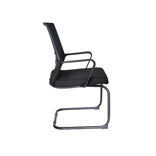 Descubre la silla de visita modelo Sling OHV-94 Plus color Negro de Aura Muebles. Diseñada ergonómicamente para brindar comodidad y mejorar tu postura en el trabajo.