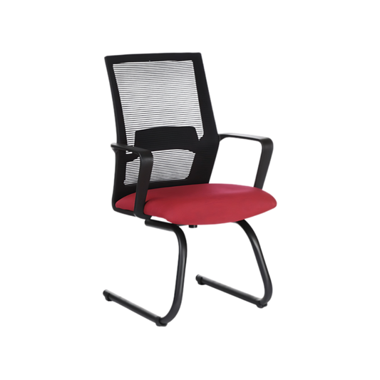 Silla de visita Asiento Tapizado en tela acrílica Respaldo Tapizado en mesh Cubierta Polipropileno (PP) Aura Muebles modelo SONIK V