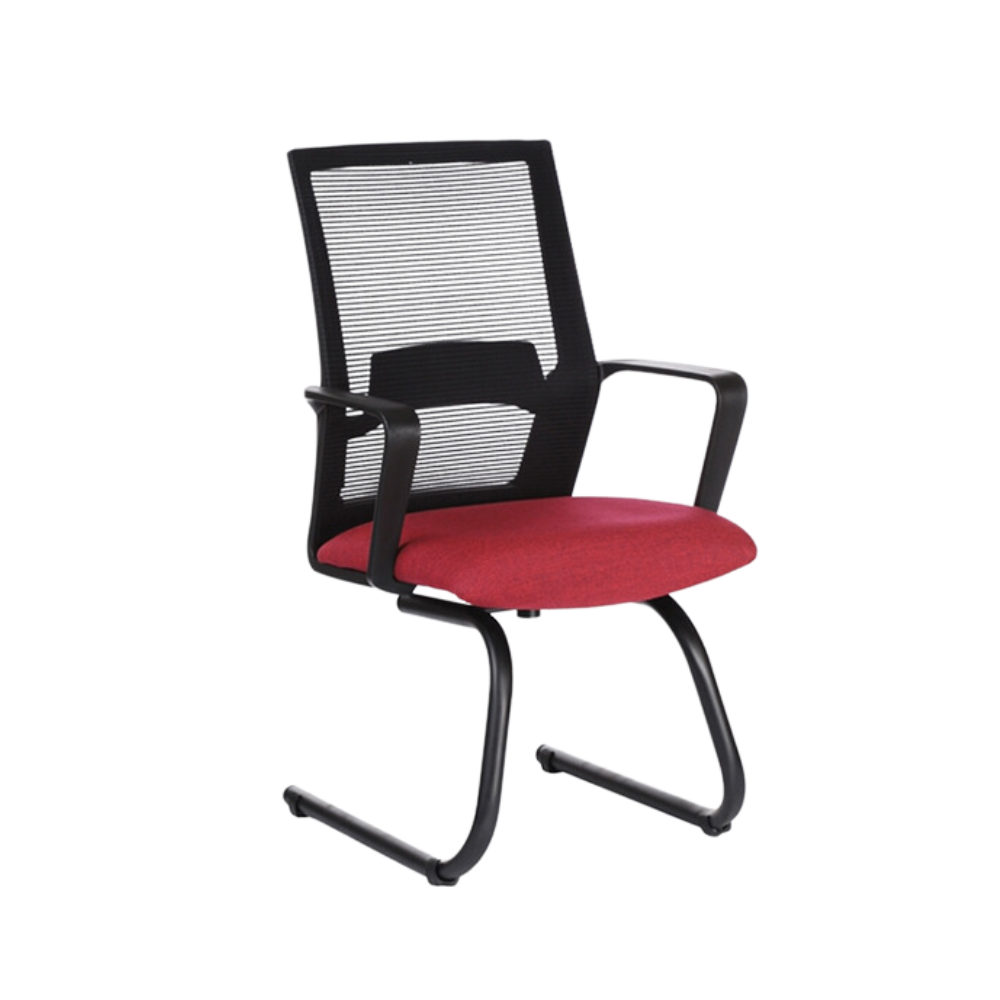 Silla de visita Asiento Tapizado en tela acrílica Respaldo Tapizado en mesh Cubierta Polipropileno (PP) Aura Muebles modelo SONIK V