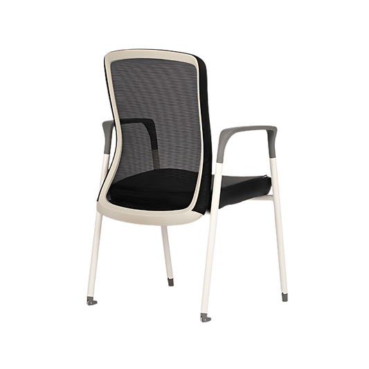 Esta Silla de Visita VIRTU WHITE elegante en blanco, ideal para recepción y salas de espera. Diseño moderno y cómodo para un entorno profesional y acogedor.