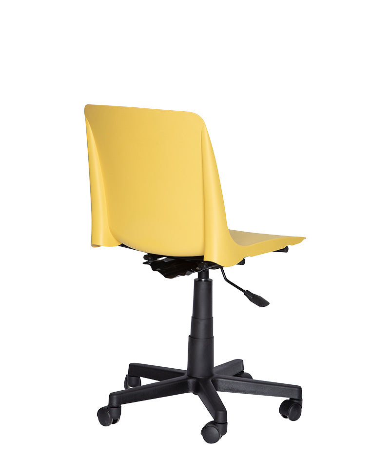 Silla de visita con ruedas modelo PL-32 color mostaza