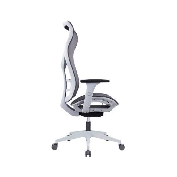 Silla de oficina AB-80 GR con brazos ajustables y base de nylon Aura Muebles