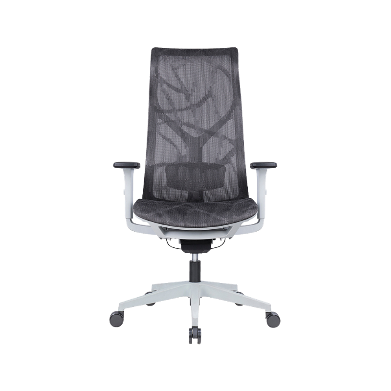 Silla ergonómica de oficina AB-80 GR con malla transpirable Aura Muebles