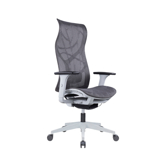 Silla ejecutiva moderna AB-80 GR con mecanismo reclinable Aura Muebles