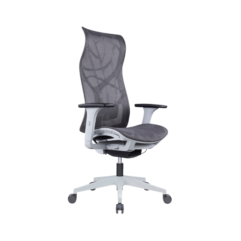 Silla ejecutiva moderna AB-80 GR con mecanismo reclinable Aura Muebles